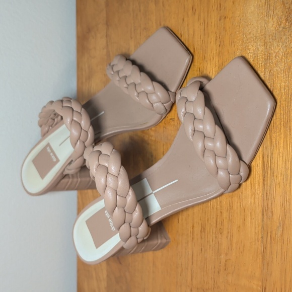 Dolce Vita Shoes - Dolce Vita Paily Braided Sandals Tan 3" Block Heel Summer Women's Size 6.5